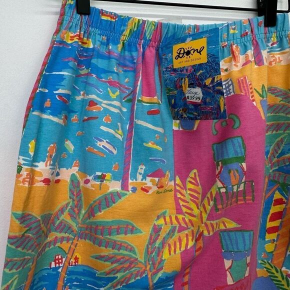 Ken Done Women’s Vintage 90s Pop Art “Sunday" 1982 Artwork Van Gogh Elastic Wais - Picture 8 of 9